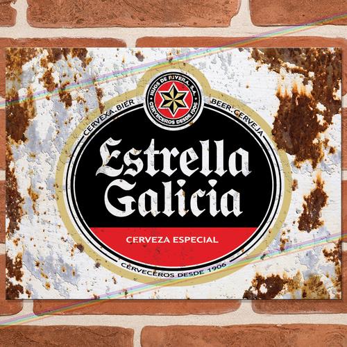 ESTRELLA GALICIA لافتات معدنية - مراجعة Vintage Collectible Plates وسعره